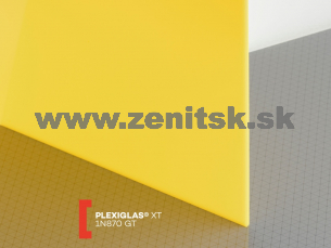 Žlté plexisklo Plexiglas XT 3mm 1N870 (priep. 22%)   (šírka: 1520 mm, dĺžka: 2050 mm) 