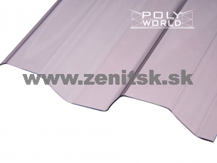 Trapézová polykarbonátová doska 76/18 bronz hladká Toplight    