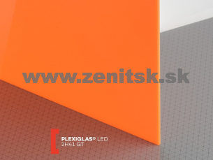 Nasvetľovacie oranžové plexisklo Plexiglas LED 3mm 2H41   (šírka: 2030 mm, dĺžka: 3050 mm) 