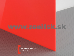 Červené plexisklo Plexiglas GS 3mm 3H01 (priep. 2%)   (šírka: 2030 mm, dĺžka: 3050 mm) 
