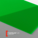 Plexisklo Plexiglas LED (nasvietenie plochou)  , 3 mm , zelená , 6H18 , 2030 mm , 3050 mm    , Liate