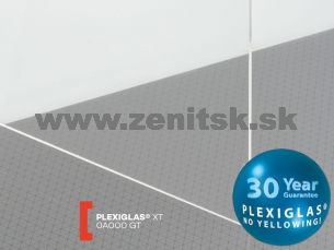 Číre plexisklo Plexiglas XT 6mm 0A00   (šírka: 2050 mm, dĺžka: 3050 mm) 